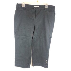 Dressbarn Women's Black Capri Pants Sz 14